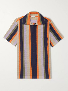 Cmmn Swdn Wes Striped Knitted Cotton Shirt - Multi