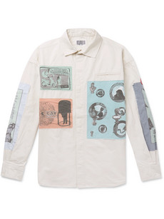Cav Empt Commodification Appliquéd Cotton Shirt In Off-white | ModeSens
