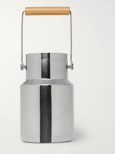 L'atelier Du Vin Stainless Steel And Beech Timbale Bucket In Silver