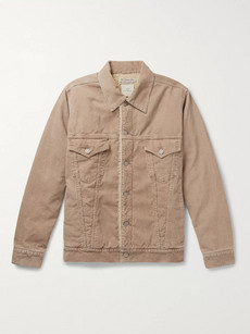 Remi Relief Faux Shearling-lined Cotton-blend Corduroy Trucker Jacket ...