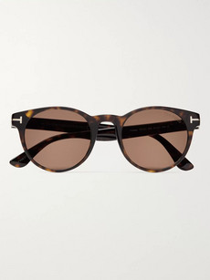 Tom Ford Palmer Round-frame Tortoiseshell Acetate Sunglasses