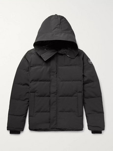 Canada Goose Macmillan Slim-fit Quilted Shell Hooded Down Parka - Black