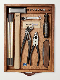 Wohngeist 7-piece Tool Kit In Wood Case In Brown