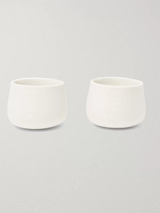 Toast Living Mu Set Of Two Porcelain Cups In White