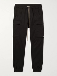 Rick Owens Skinny-fit Cotton Cargo Sweatpant In Black