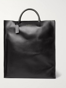 Smythson Bond Leather Tote Bag In Black