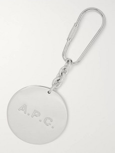 Apc Logo-engraved Silver-tone Key Fob