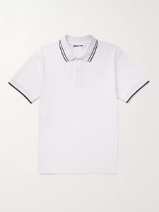 MCQ BY ALEXANDER MCQUEEN SLIM-FIT CONTRAST-TIPPED COTTON-PIQUÉ POLO SHIRT