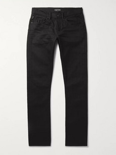 Tom Ford Slim-fit Selvedge Denim Jeans In Black