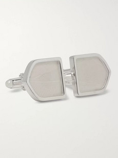 Maison Margiela Sterling Silver And Feather Cufflinks