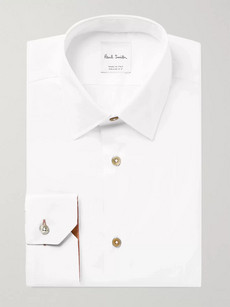 Paul Smith White Slim-fit Cotton-poplin Shirt - White