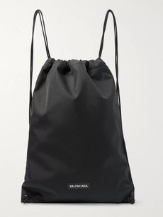 Balenciaga Explorer Canvas Drawstring Backpack In Black