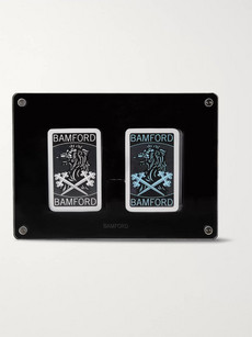 Bamford Watch Department Set Of Two Illustrated Playing Cards Decks In Black