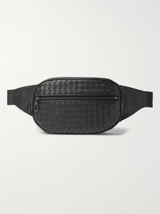 Bottega Veneta Intrecciato Leather Belt Bag In Black