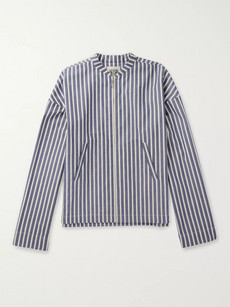 Connolly Striped Cotton Jacket In Blue