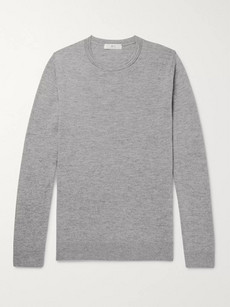 Mr P Slim-fit Merino Wool Sweater In Gray