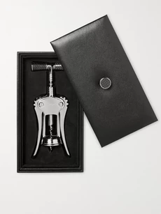 Lorenzi Milano Chrome-plated, Stainless Steel And Carbon Fibre Corkscrew In Silver
