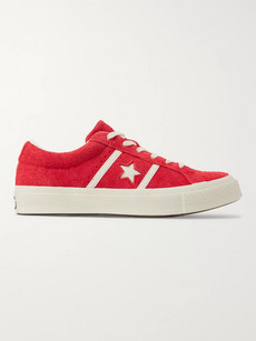converse one star red suede