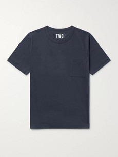 The Workers Club Cotton-jersey T-shirt - Navy
