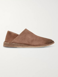 MARSÈLL STAG COLLAPSIBLE-HEEL SUEDE LOAFERS