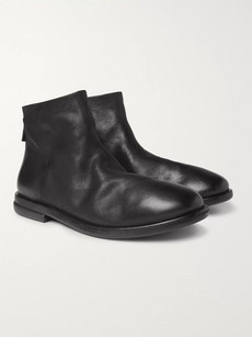 Marsèll Stag Leather Chelsea Boots In Black