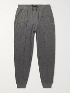 Brunello Cucinelli Slim-fit Cashmere-blend Sweatpants In Gray