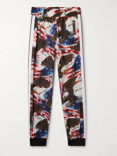 PALM ANGELS TAPERED PRINTED SHELL SWEATPANTS