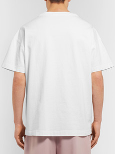 ACNE STUDIOS Cottons Oversized Logo-Print Garment-Dyed Cotton-Jersey T-Shirt
