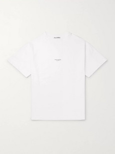 Acne Studios Cottons Oversized Logo-Print Garment-Dyed Cotton-Jersey T-Shirt