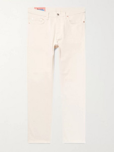 Acne Studios River Cropped Tapered Slim-fit Denim Jeans In Neutrals