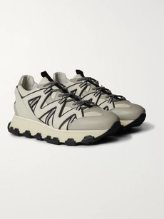 sydvest søskende koncept Lanvin Men's Running Trainers In Leather And Reflective Colourblock In  Off-white | ModeSens