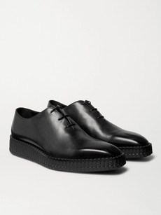 Berluti Alessandro Exaggerated-sole Leather Oxford Shoes In Black