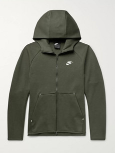 olive green nike zip up hoodie
