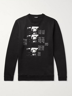 Raf Simons Printed Loopback Cotton-jersey Sweatshirt In Black