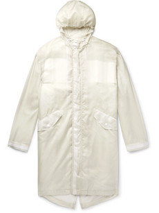 Helmut Lang Printed Nylon-ripstop Hooded Parka With Removable Liner In White