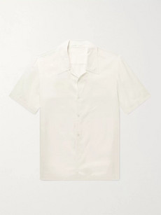 Helmut Lang Camp Collar Shell Shirt In White | ModeSens
