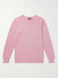 TOM FORD GARMENT-DYED LOOPBACK COTTON-JERSEY SWEATSHIRT