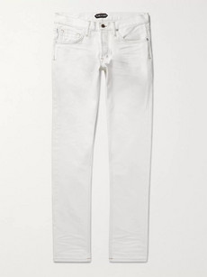 Tom Ford Slim-fit Selvedge Denim Jeans In White