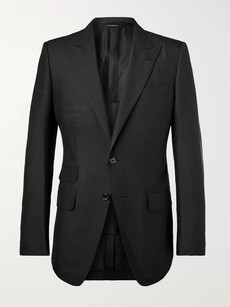 Tom Ford Black O'connor Slim-fit Silk-shantung Suit Jacket