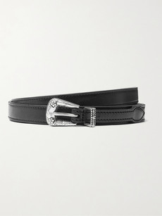 Saint Laurent 2cm Black Leather Belt