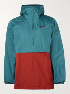 Patagonia Torrentshell Waterproof Ripstop Hooded Jacket In Blue