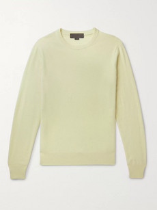 Stella Mccartney Cashmere And Wool-blend Sweater In Yellow