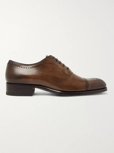 Tom Ford Edgar Burnished-leather Oxford Brogues