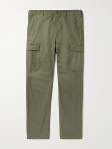 Orslow Cotton-ripstop Cargo Trousers In Green