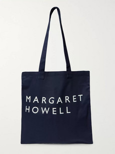 Margaret Howell Logo-printed Cotton-canvas Tote Bag - Navy - One Siz ...