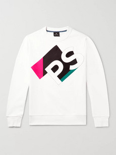 Ps By Paul Smith Logo-print Organic Loopback Cotton Jersey Sweatshirt In White