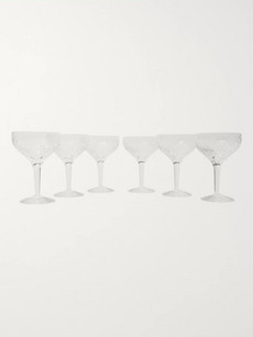 Soho Home Barwell Set Of Six Cut Crystal Champagne Coupes