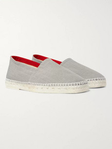 Orlebar Brown Canvas Espadrilles In Gray