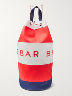 Orlebar Brown Waterproof Logo-print Coated-canvas Beach Bag In Red