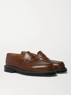 Jm Weston 180 The Moccasin Leather Loafers In Brown